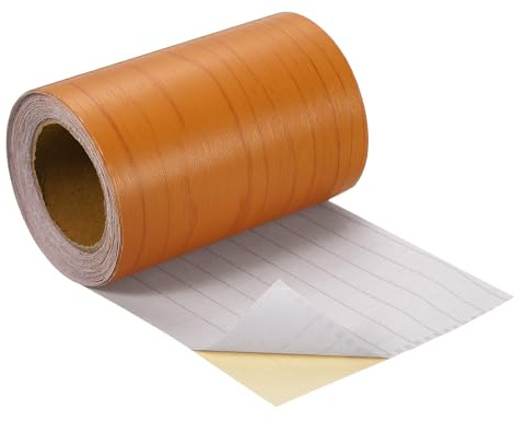 sourcing map Wood Grain Tape, 4 x33 Ft Self Adhesive Wood Grain Repair Patch for Baseboards, Doors, Floor Repair, Furniture Home Decor Red Cherry