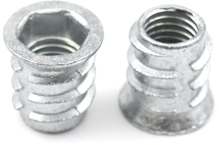 Design61 20er Set Eindrehmuffen mit 8er Innensechskant Einschraubmuffen M8 x 15mm Einschraubmutter Holzgewinde Einsatz