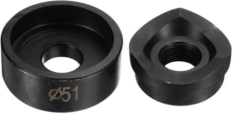 sourcing map Poinçon et Matrice de Conduit 51mm en Acier Chromé - Ensemble de Coupe de Trou de Conduit à Percussion Manuelle pour Perforateur Hydraulique