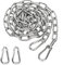 FTXanty Cadena de Acero Inoxidable 3 mm Eslabones de Cadena de 1,5 m Cadenas de Inoxidable + 2 Cadenas de Eslabones de Mosquetón Cadena de Extensión