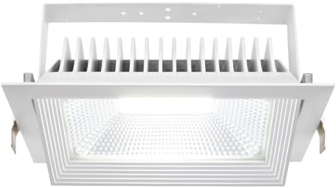 Long Life Lamp Company Rectangular Downlight LED Retail Ceiling Light Cool White 6000k Adjustable Beam Angle Recessed CDAS03