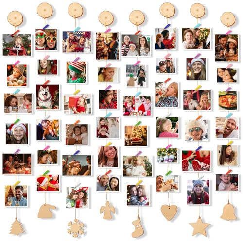 Uping Marcos de Fotos Multiples Marco Fotos Pared Collage Fotos con Pinzas Cuadros Personalizados con Foto Portafotos Multiples Pared Decoracion Hogar