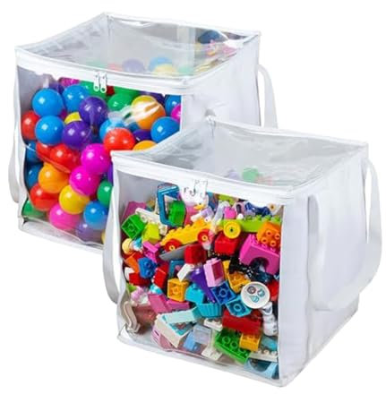 Rangement pour jouets de bain,Sacs de rangement pour jouets, 2 pièces de rangement pour jeux de société avec sacs de rangement transparents à fermeture éclair, Rangement étanche pour jouets de baignoi