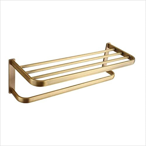 MKAK Wandhalterung gebürstetes Finish Badezimmer Racks, Multifunktionshandtuchregal Vintage Kreative Stange Hardware Zubehör Handtuchständer Bad Handtuchstange