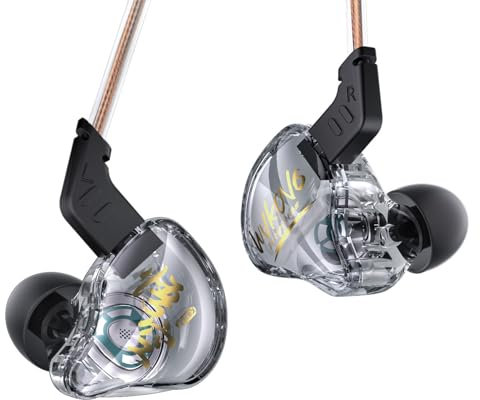 Yinyoo KBEAR MONKIE K01 Gaming Earbuds,Noise Cancelling In Ear Headphones with 3.5mm Plug, Surround Hifi Sound in Ear Monitor Wired Gaming Earphones Compatible with PC,PS5, Xbox,Switch