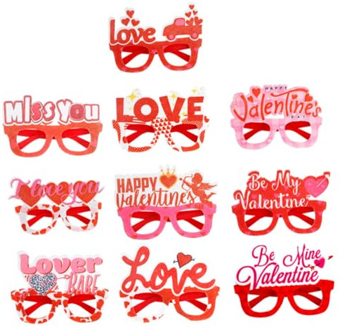 TOPBATHY 30pcs Valentine's Sunglasses Heart Eyewear Party Supplies Glasses Unique Adult Party Decor