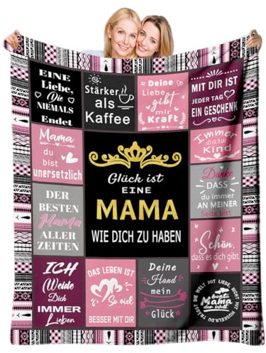 PJLJC Flanell Kuscheldecke 150x200cm weich - Muttertagsgeschenk für Liebe Mama