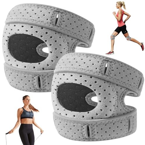 PGonline 2 Pièces Genouillères OrthoRotule, Réglable Genouillères Ortho Rotule, OrthoRotule Rotulienne Pour Les Coureurs,Tennis, Arthrite Rotule