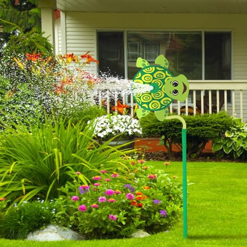 Garten Sprinkler, Rotary Windmühle Sprenger, Rasen Rasensprinkler, Rasensprenger, Gartensprenger für Bewässerungsanlagen für Rasen, Pflanzen, Blumen, Gemüse, Hof, Garten (Schildkröte)