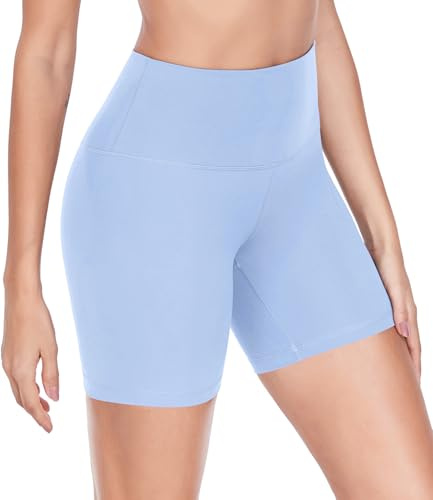 wirarpa Leggings Corti da Donna Pantaloncini Sportivi Corti, Pantaloni da Yoga a Vita Alta Jogging Shorts Antisfregamento Leggings Corti Yoga