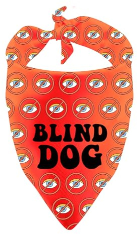 Vision Impaired Dog Bandana Blind Dog Pet Scarf for Visual Impairment Dog Gift (Blind Dog)