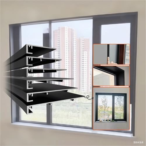 XILYZMO 3 Mm Grosor Alféizar Ventana, Interior Balcón Protector Repisa, Aleación Aluminio Ventanas Decorativas Cubierta Alféizar Ventana para Ventana Salediza