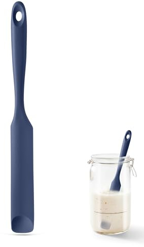 U-Taste Spatule Slicone pour Bocaux, Résistant à 315℃, Cuillère, Bleu Nuit | noyau robuste pour racler, mélanger et étaler le levain, le beurre de cacahuète, les confitures
