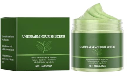 Scrub ascellare alla menta piperita, deterge profondamente, esfolia, idrata ed elimina gli odori, lasciando la pelle liscia e soda, adatto per gambe, ginocchia, piedi, mani e tutto il corpo, 100 g