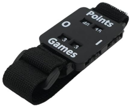 SZLIFE Bracelet de score ajustable pour le tennis, le badminton, le baseball et le football (hommes et femmes), Noir