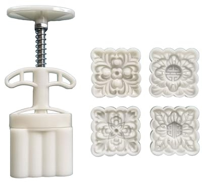Dezzhou Stampo per dolci a forma di fiore quadrato in 3D, stampo per dolci a mano per pasticceria, stampo per biscotti e stampini per matrimoni