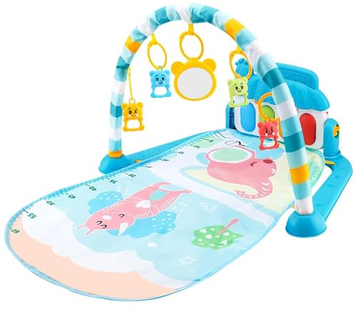 Aktivitetsmattor För Småbarn, 5 I 1 Färgglada Leksaker Och Musiklekmattor | Halkfri Lekmatta Piano Tummy Time Activity Mat, Mage Time Play För Tidig Sensorisk Utforskning
