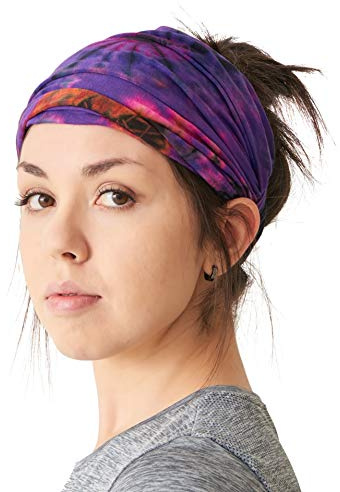 CHARM Fascia Capelli Donna E Uomo Tie Dye, Hippie Headband Tinta Unita, Bandana Con Elastico Anni '60 E '70, Accessori Figli Dei Fiori, Fascetta Skincare Tintura Tipo B