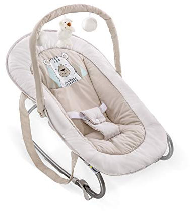 hauck / Babywippe Bungee Deluxe / Schaukelfunktion / Spielbogen / verstellbarer Rückenlehne und Tragegriffe / ab Geburt bis 9 kg verwendbar / kippsicher und tragbar, Deluxe Friend (Beige)