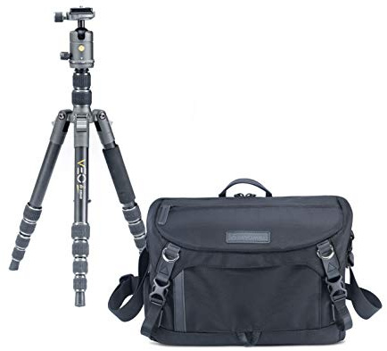 Vanguard VEO2GO235AB Reisestativ aus Aluminium mit VEO GO34M BK Schultertasche