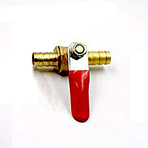 SUPERTOOL Wasserhahn-Anschluss, 10 mm, Messing-Kugelhahn, Absperrventil, Schlauchverbinder für Luft, Gas, Wasser, Kraftstoff (2 Stück)
