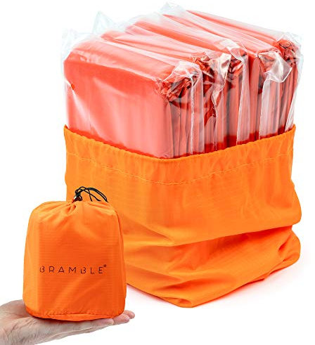 Bramble - 5 Stück Thermal Notfall Biwaksack, Rettungsdecken für Outdoor, Camping, Wandern, Notfälle - Ultraleicht & Wasserdicht