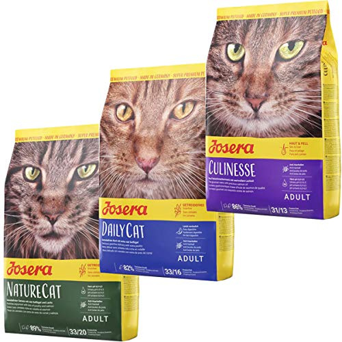 Josera Die Gourmetvariation für die Katze: je 2 kg NatureCat, DailyCat & Culinesse