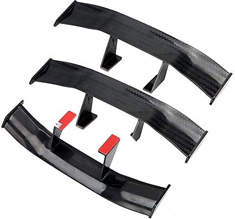 XNJIHWA 3PCS Car Mini Spoiler Wing Vehicle Stability Tail Decoration Carbon Fiber Universal Auto ABS Rear Spoiler Wing Decoration 6.7 Inch