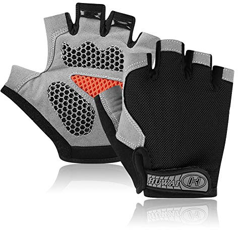 Accmor Cycling Gloves for Men Women, Bike Gloves Half Finger Road Bike MTB Gloves, Anti-Slip Shock-Absorbing Glove for Fitness Cycling Outdoor Sports