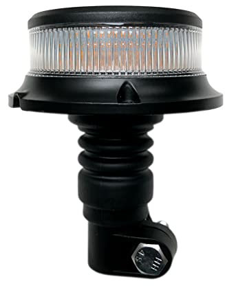 MelTruck® Luz giratoria de 18 LED, color naranja y blanco, 12/24 V, E9, 3 patrones de flash, ECE R65 R10