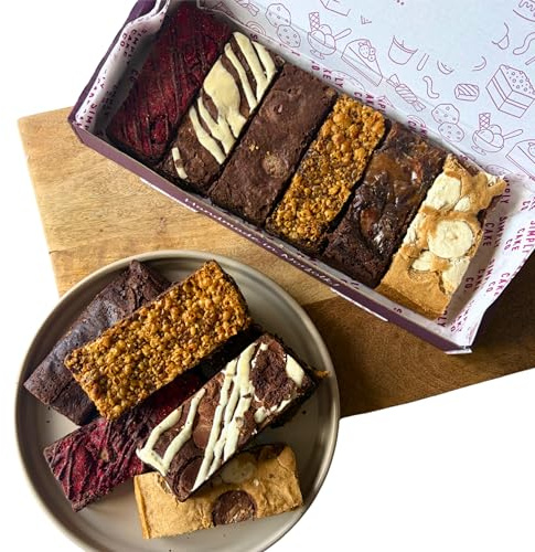Simply Cake Co. - Vegan Brownie Selection Box, 12 Piece Assortment - Handmade Gluten Free & Soy Free Brownies & Blondies - Gooey, Indulgent Treats Made with Premium Ingredients