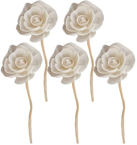 Garneck 5 Pièces Accessoires D'aromathérapie Diffuseur De Fleurs en Bois Bâtons De Rotin De Recharge Bâtonnets Diffuseurs Darômes Bâtonnets Diffuseurs De Parfum Rose Vase