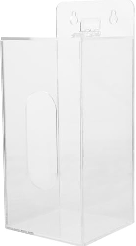 JECOMPRIS Wall Mount Mask Dispenser Box Clear Acrylic Glove Storage Box for Gloves Face Masks Hair Buns and Beard Covers Space-Saving Organizer for Hospitals Labs and Offices