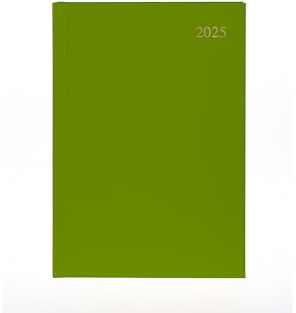 Collins Essential ESSA43.64-25 Business-Terminplaner 2025, A4, Wochenansicht, mit Ledernarbung, fester Einband, Limettengrün