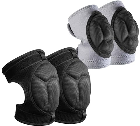 Shupakul 2 Pairs Ski Protective Knee Pads Elbow Pads,Thickened Ski Knee Pads Elbow Pads Set for Kid & Adult,Non-Slip Ski Skating Protective Gear for Skiing Snowboarding Outdoor Sport Protection