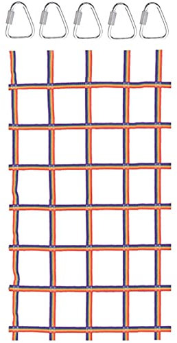 Klettern Sieben farbige Sicherheitsnetze 4,8 x 6,1 Fuß tragbares Kletter-Frachtnetz, Strickleiter, Fracht-Gurtbandnetz for den Außenbereich, for Abenteueraktivitäten for Kinder, Tragkraft 300 kg