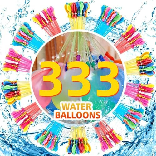 Wasserbomben Luftballons,333 Wasserbomben SelbstschließEnd,Water Balloons,Awasserkugeln Kinder,Bunch Balloons Mini Luftballons für Kinder Wasserspiele Sommer Draussen Party