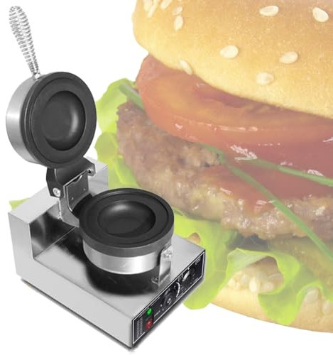 Hamburger Burger Machine Macchina elettrica per hamburger, macchina per hamburger con gelato, scalda hamburger commerciale, pressa per hamburger antiaderente da 1200 W, stampo elettrico per