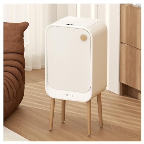 VEELAR Motion Sensor Trash Can - Automatic Touchless 5.5 Gallon / 20L Garbage Bin for Bathroom Livingroom, Bedroom, Office (White)