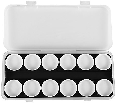 Nail Art polonais Aquarelle de Couleur Palette d'outil de Panification Accessoire avec boîte pour Peindre Le Nail Art