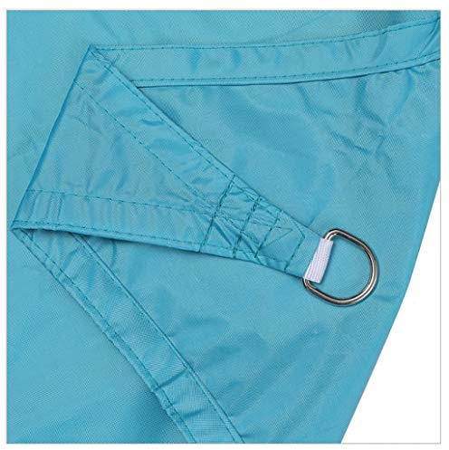 Toldo tipo vela triangular azul, resistente a los rayos UV, para balcón, piscina y cochera, para una protección solar óptima