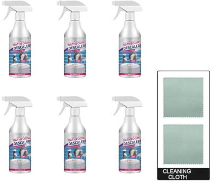 Badezimmer-Entkalker-Schaum-Reinigungsspray, starker Kalkentferner für hartnäckige Flecken, Allzweck-Schaumreiniger für Toilette, Dusche, Badewanne, Waschbecken, Fliesen, Glas und Armaturen (6pcs)
