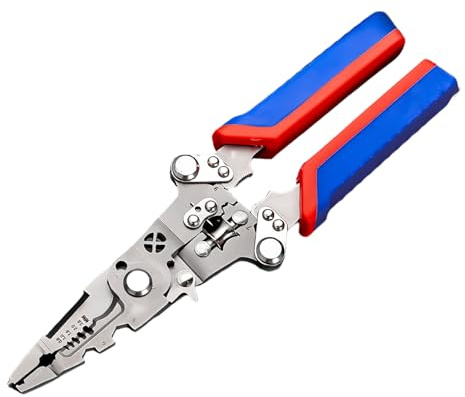 Herramienta De Pelacables | Con Probador De Tensión Plegable,Pelacables Para Electricista | Para Profesionales Amateur Principiantes Técnicos Caseros Garage