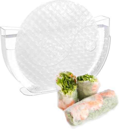 Carte di riso, ciotola per acqua, involtini primaverili, ciotola per acqua, rotoli di uova, supporto per rotoli estivi, facile da pulire
