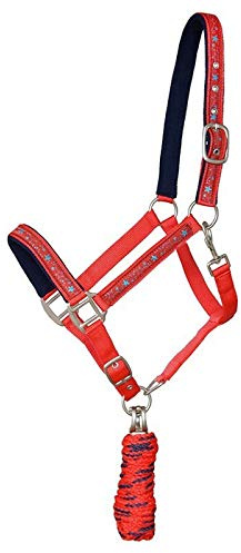 German Riding Halfterset Starlet (Shetty, rot)