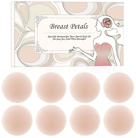 YouGa Women Silicone Pasties, Adhesive Bra Reusable 2/4 Pairs Invisible Silicone Nipple Cover