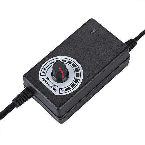 Adaptador de regulación de Voltaje, Fuente de alimentación 24W 3-24V, Adaptador de Corriente con para Luces LED Ventiladores eléctricos Micro taladros Dispositivos Digitales DVD móviles(EU)