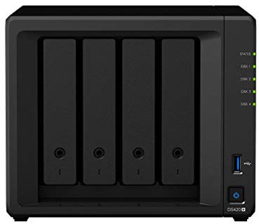 Synology DS420+ WD30EFRX - Servidor NAS (4 bahías, 12 TB, 4 bahías rojas de 3 TB)