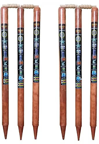 Kalindri Sports Cricket-Stump-Set (6 Holzstümpfe mit Bügel)
