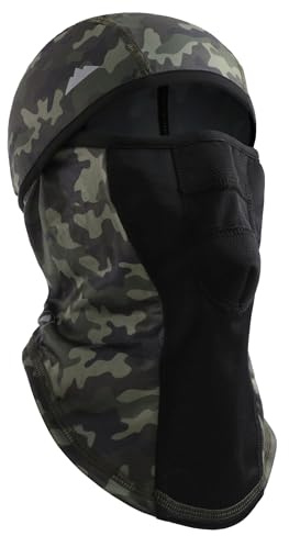 Tough Headwear Balaclava Ski Mask for Men and Women - Winter Shiesty Mask Cover - Cold Weather Full Face Masks - Snow Gear - Skiing, Snowboarding, Running & Motorcycle - Green Camo